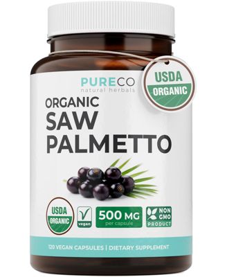 Saw Palmetto Capsules 500 mg Whole Berry Powder 120 Capsules