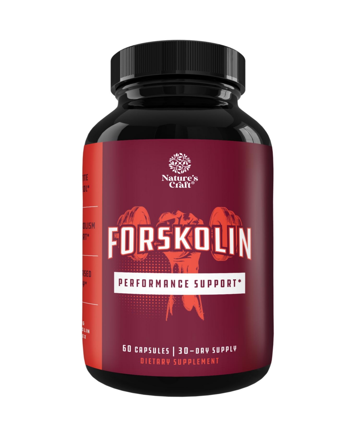 Natures Craft Forskolin 500mg Capsules - Coleus Forskohlii Herbal Supplement
