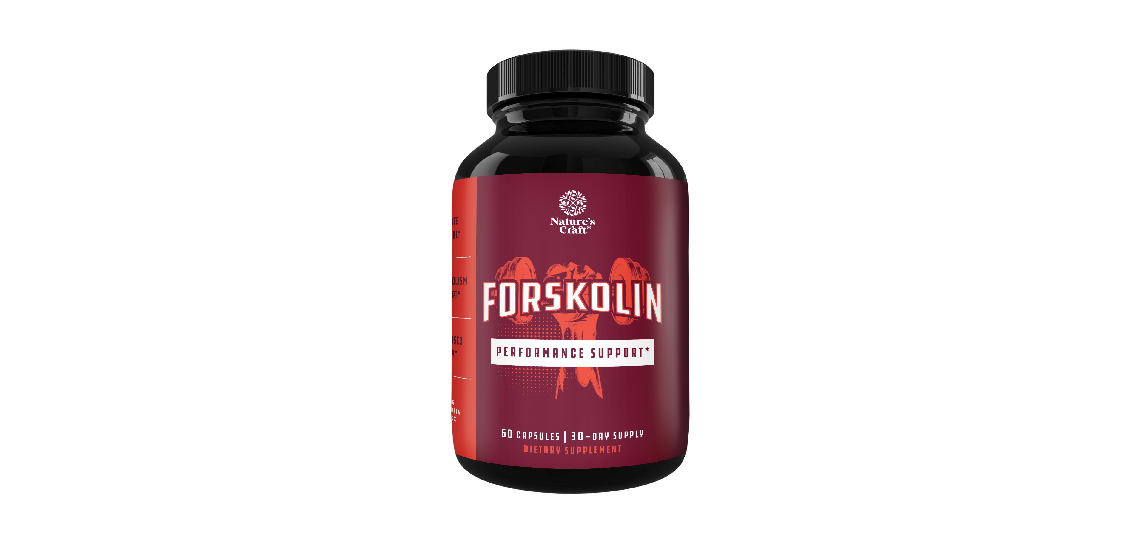 Natures Craft Forskolin 500mg Capsules - Coleus Forskohlii Herbal Supplement