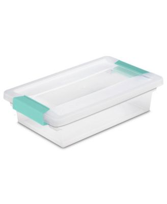 Small Clip Box Clear Storage Tote Container with Latching Lid, 30 Pack