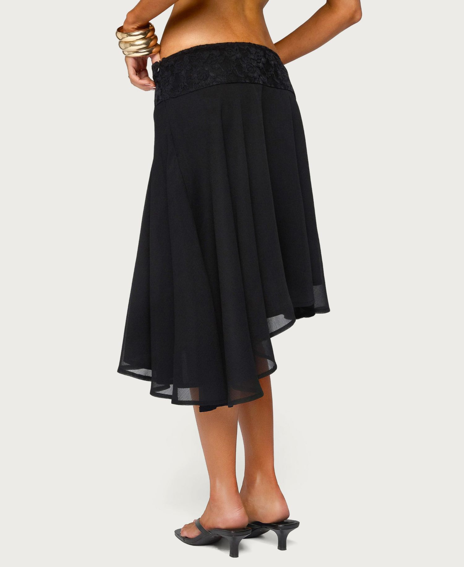 Women's Evia Lacey Asymmetric Midi Skirt