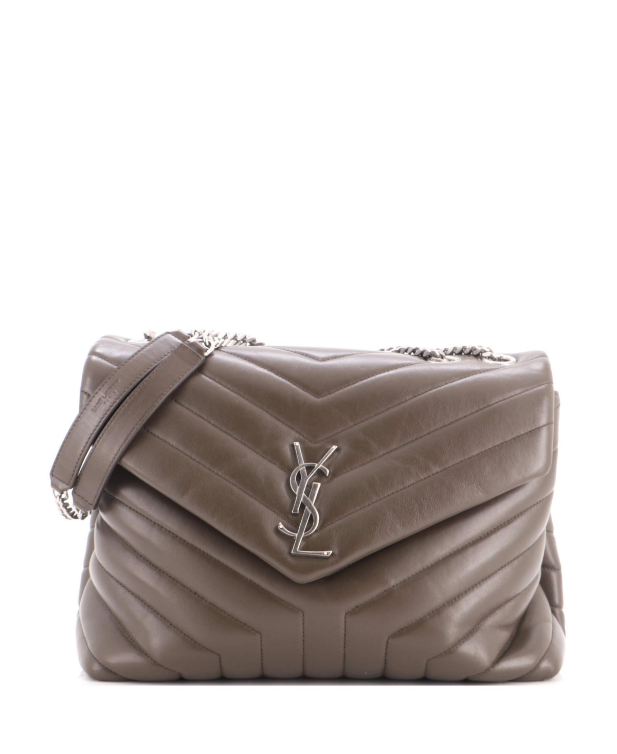 Pre-Owned Saint Laurent Medium Loulou Shoulder Bag Matelasse Chevron Leather