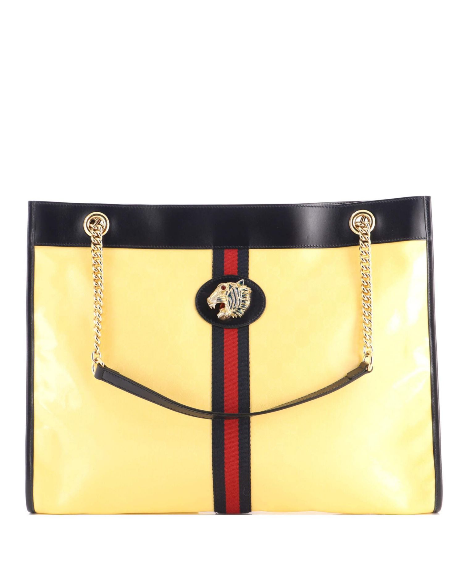 Rajah Large GG Coated Canvas Chain Tote