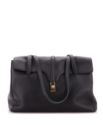 Soft 16 Grained Calfskin Large Shoulder Bag