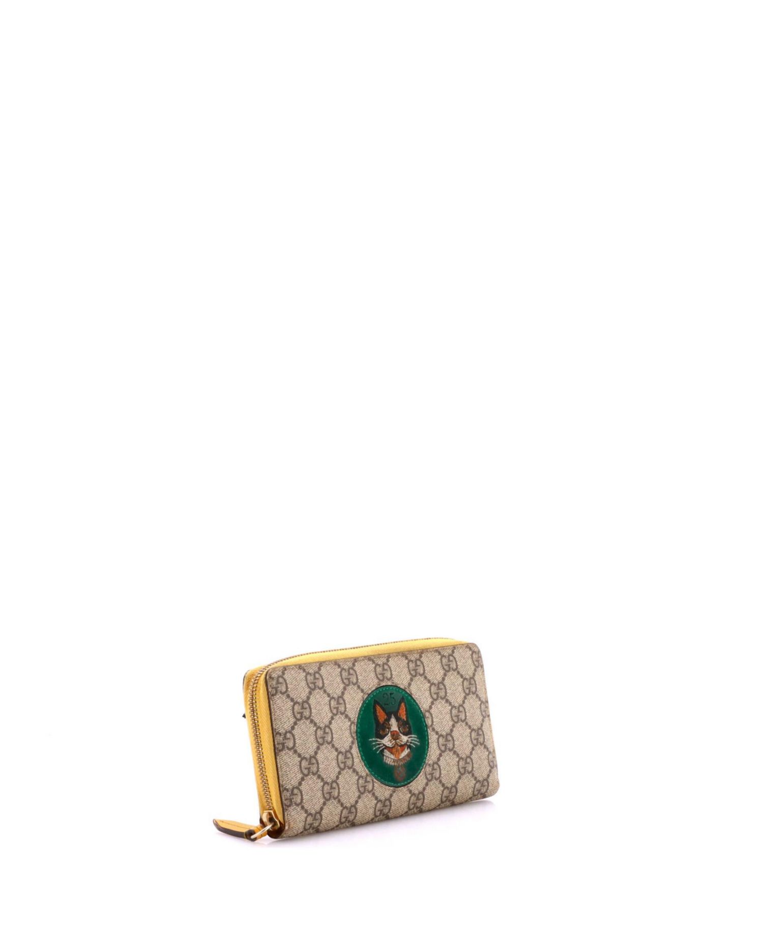 Zip Around Wallet GG Coated Canvas with Applique