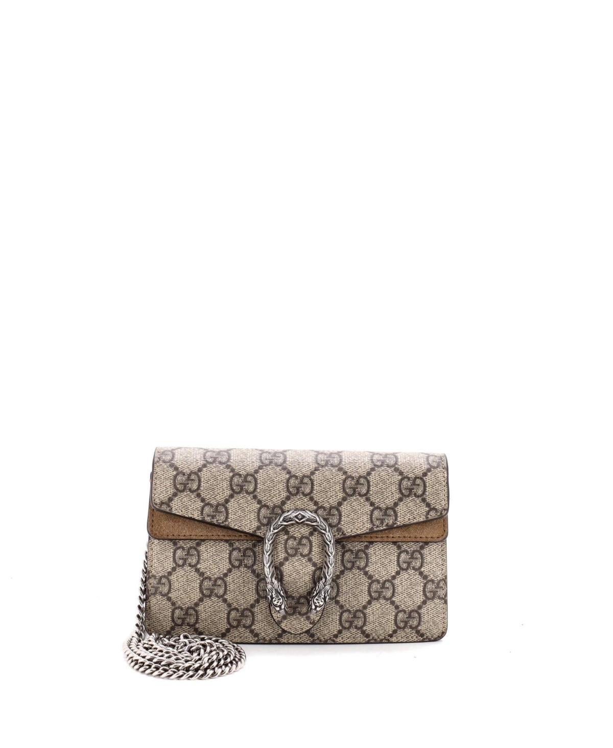 Pre-Owned Gucci Super Mini Dionysus Bag Gg Coated Canvas - Brown