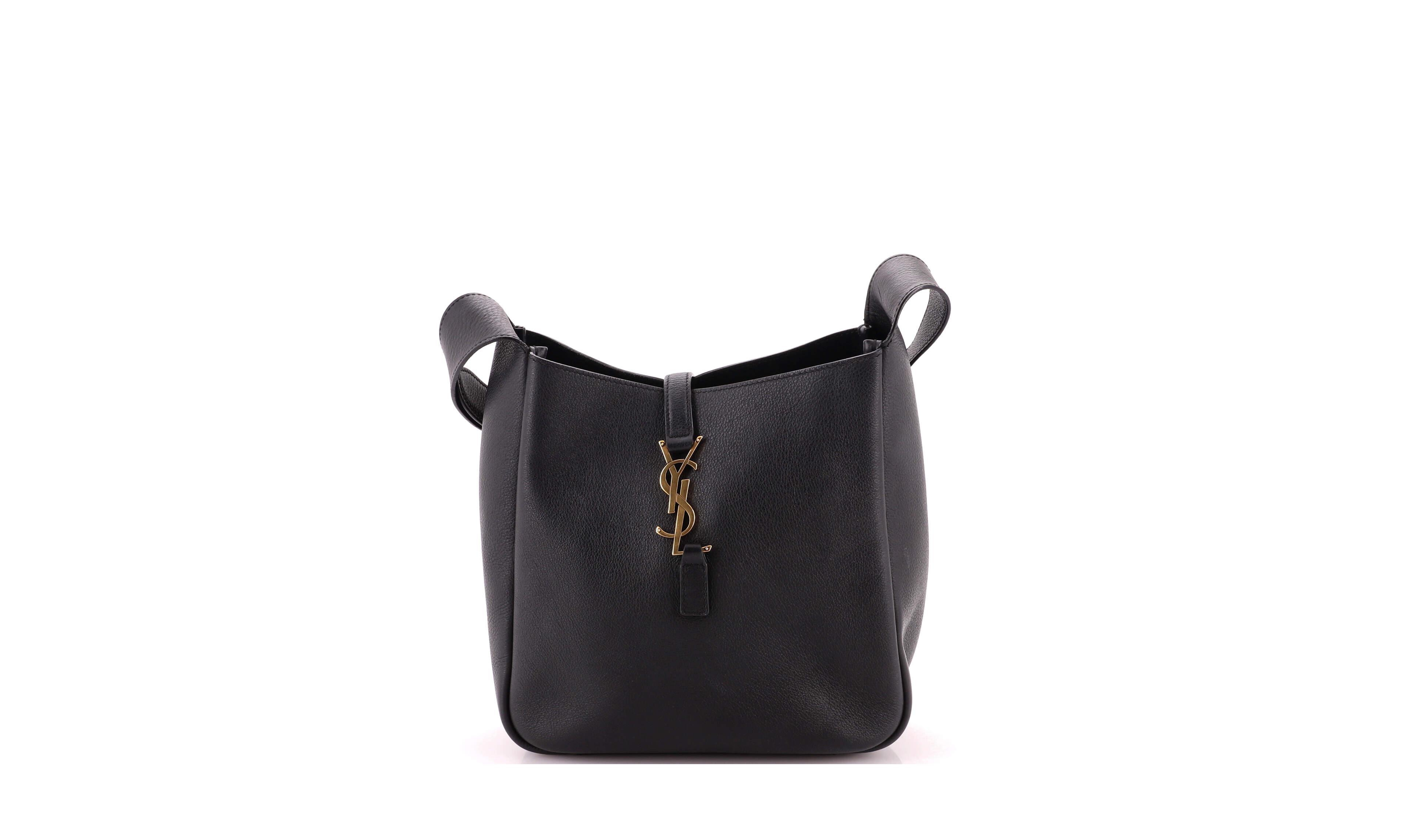 Pre-Owned Saint Laurent Le 5 a 7 Small Leather Hobo