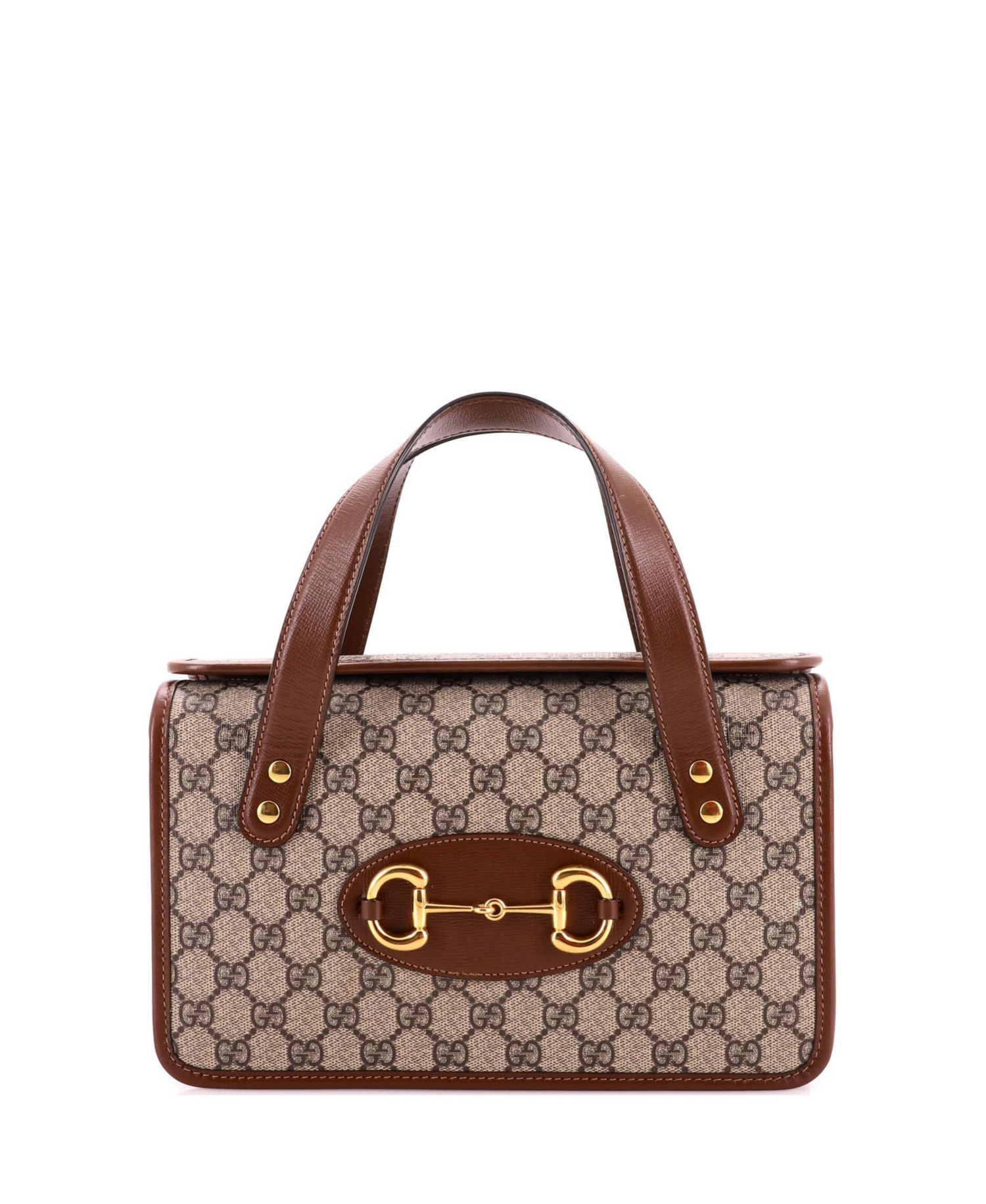 Small Horsebit 1955 Boston Bag GG Coated Canvas