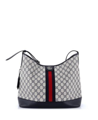 Medium Ophidia Open Bucket Bag GG Coated Canvas with Leather