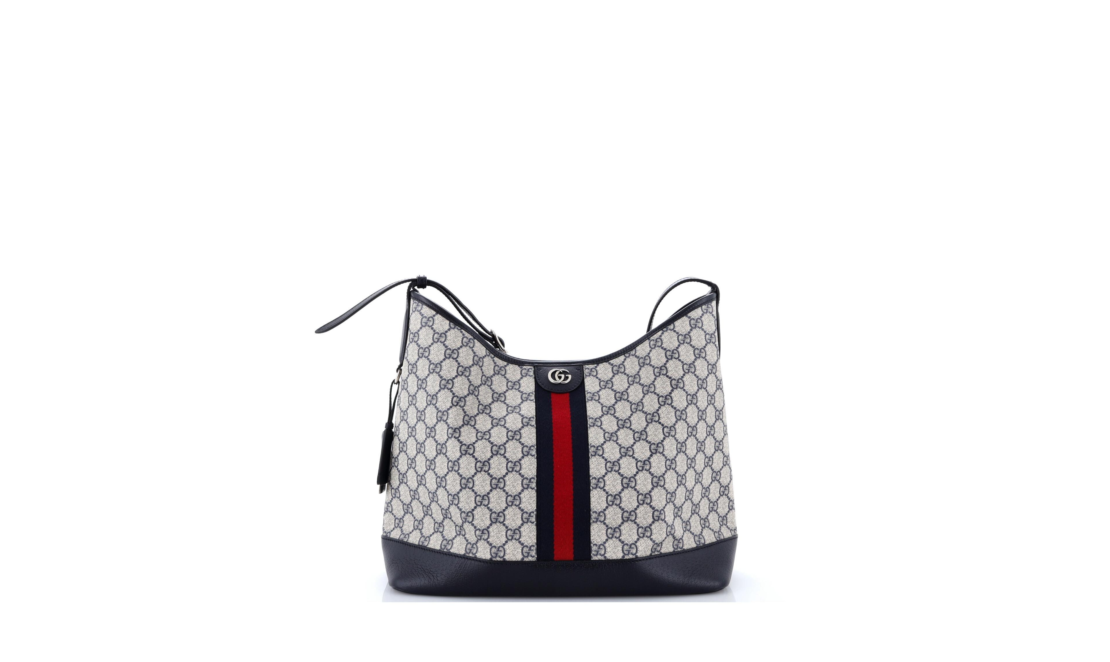 Pre-Owned Gucci Medium Ophidia Open Bucket Bag Gg Coated Canvas with Leather