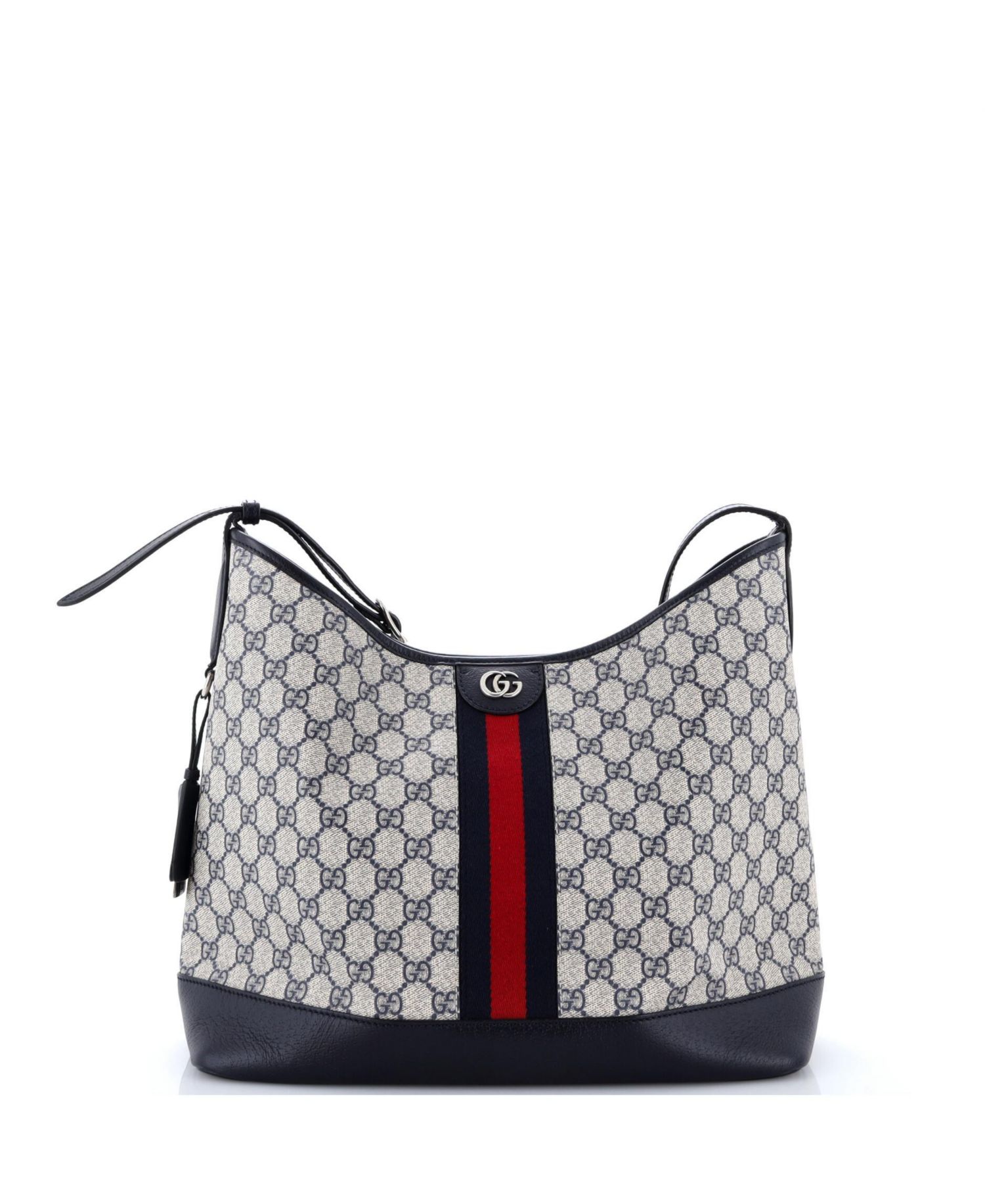 Medium Ophidia Open Bucket Bag GG Coated Canvas with Leather