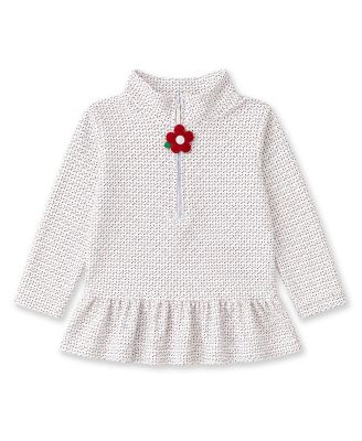 Toddler Girls' 2T-5T Half Zip Velour Sweatshirt