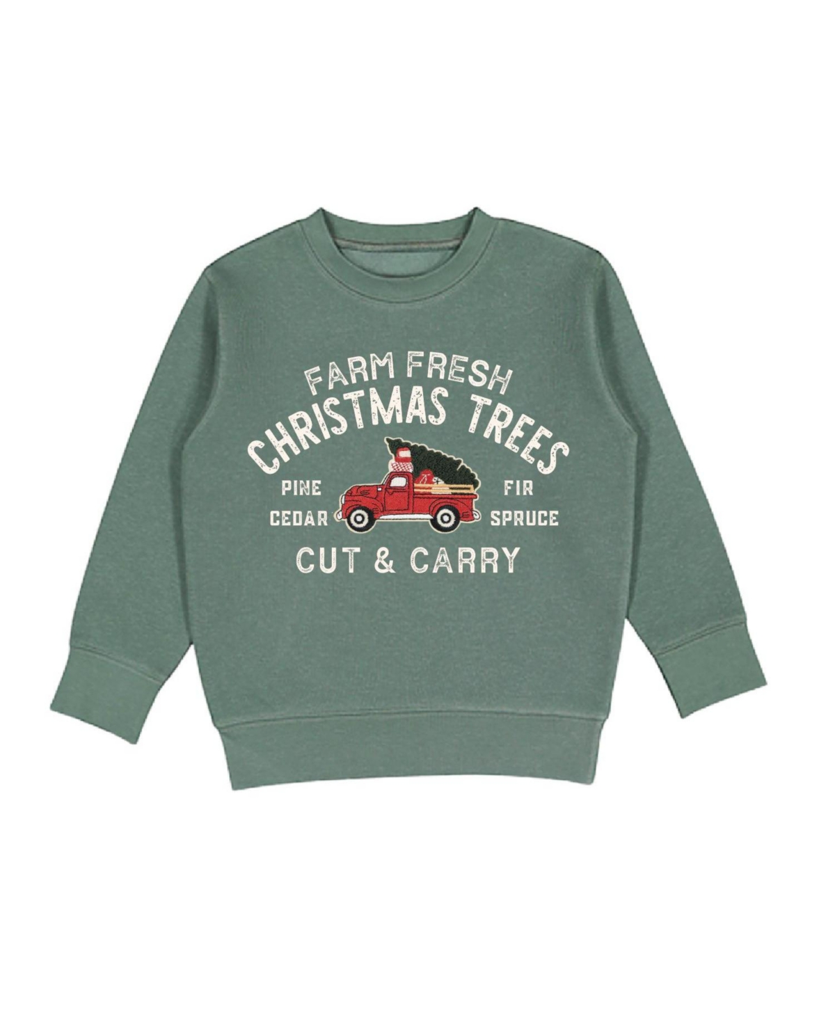 Sweet Wink Boys' 2T-20 Farm Fresh Christmas Tree Patch Holiday Graphic Sweatshirt