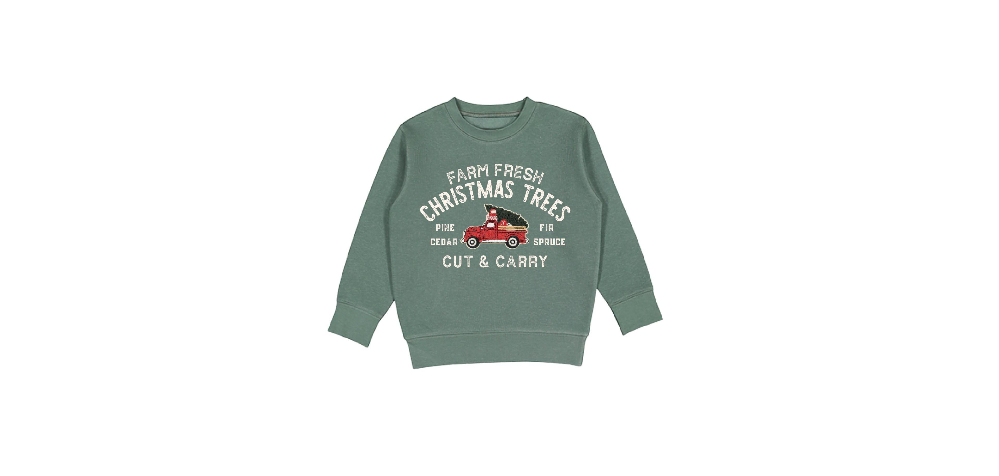 Sweet Wink Boys' 2T-20 Farm Fresh Christmas Tree Patch Holiday Graphic Sweatshirt
