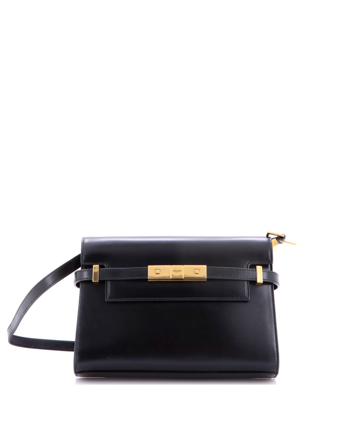 Pre-Owned Saint Laurent Small Manhattan Shoulder Bag Leather - Black