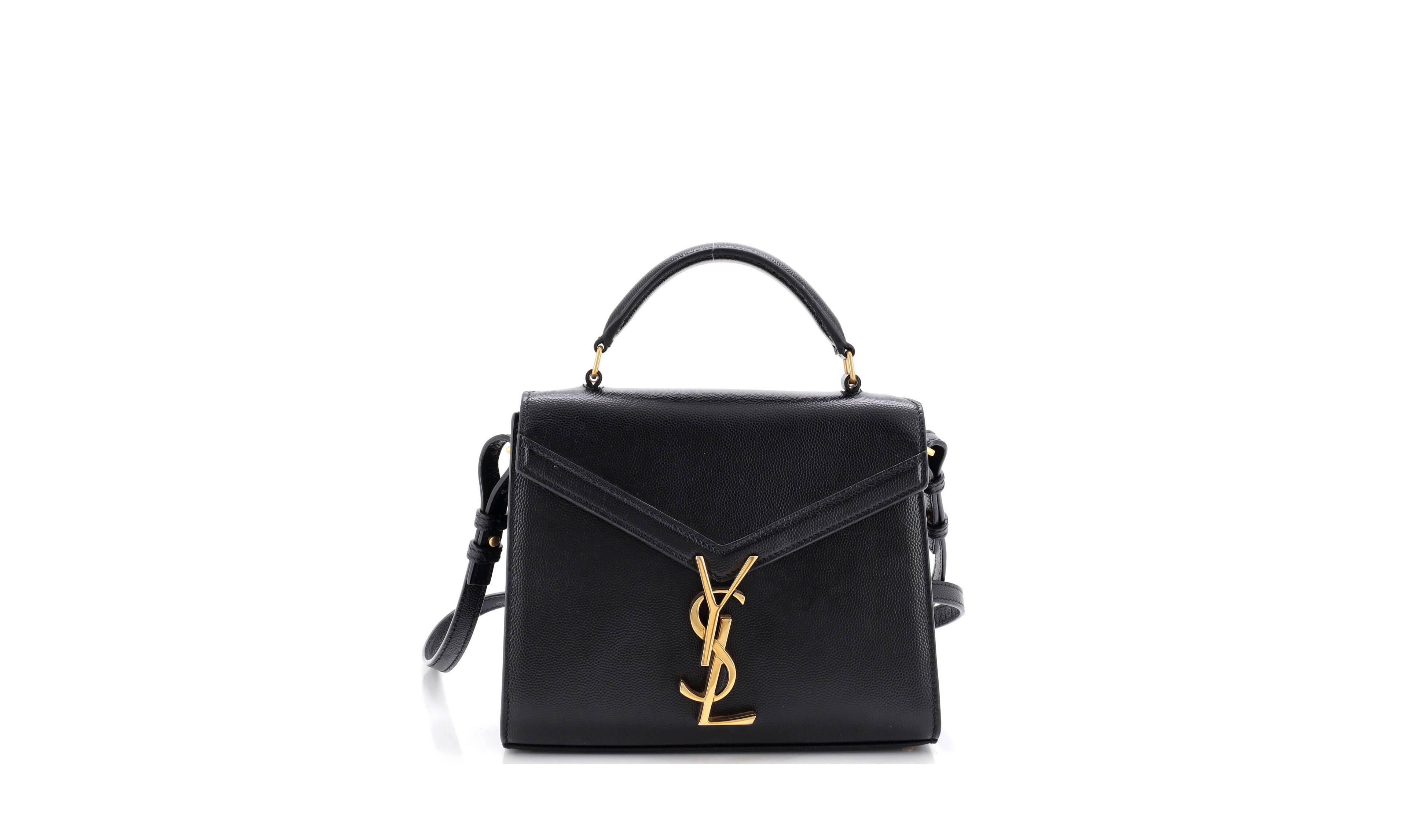 Pre-Owned Saint Laurent Cassandra Mini Leather Top Handle Bag