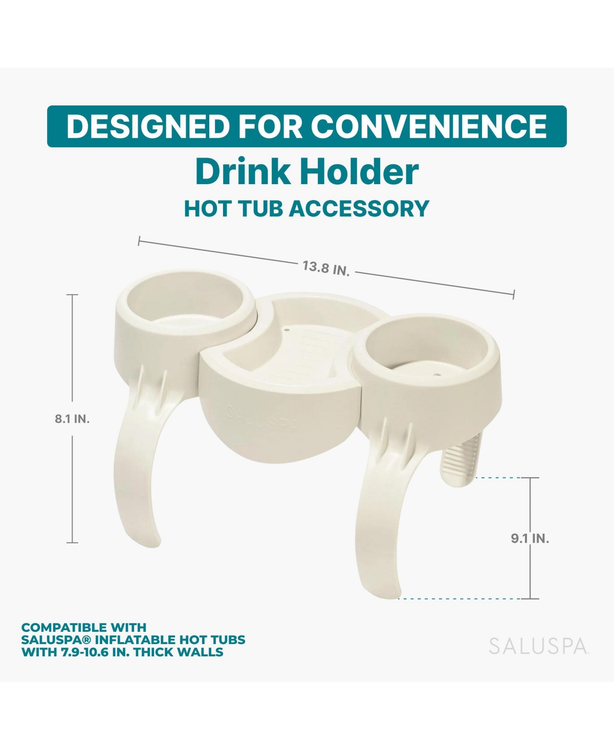 Bestway SaluSpa Drink Holder, Cup Holder with Tray for Inflatable Hot Tub and Spa
