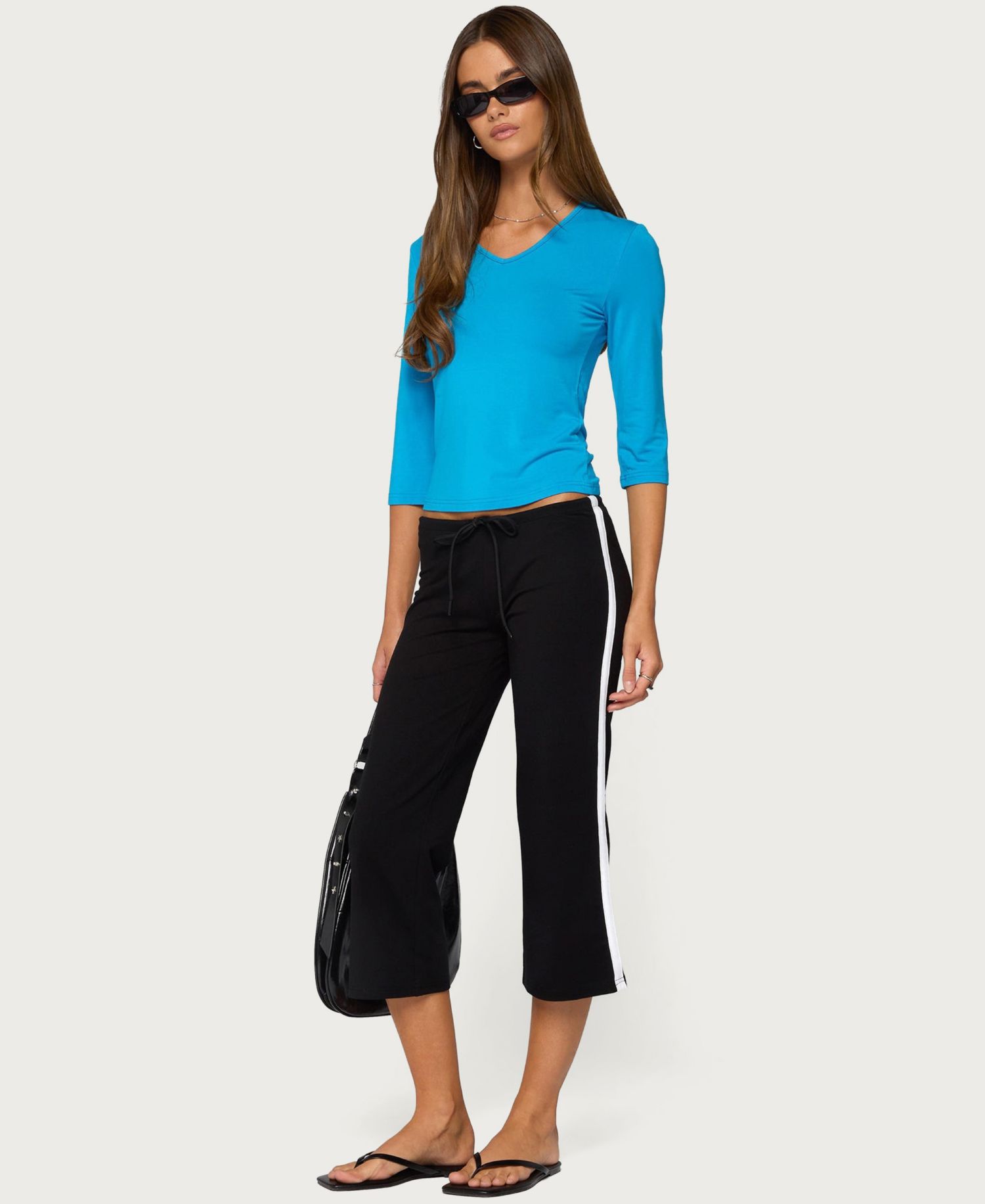 Women's Milene Contrast French Terry Capri Pants