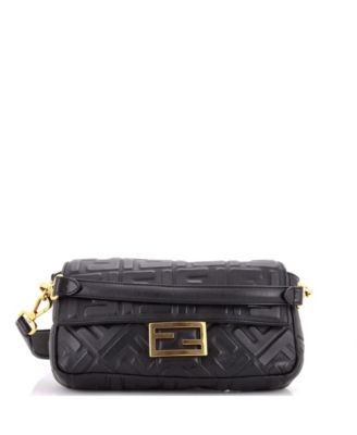 Medium Baguette NM Bag Zucca Embossed Leather