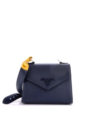 Pattina Monochrome Saffiano Leather Medium Shoulder Bag