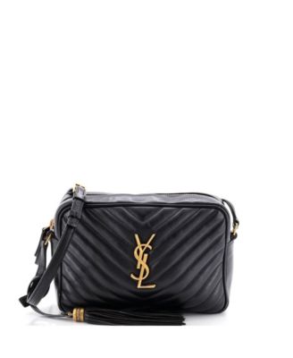 Lou Matelass&eacute; Chevron Leather Crossbody Bag, 9"W x 6.5"H x 2.5"D