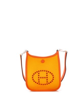 HERM&Eacute;S Evelyne TPM Neo Canvas and Leather Crossbody Bag, Mini