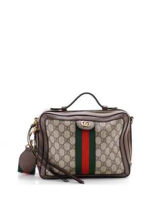 Small Ophidia Zip Around GG Coated Canvas Camera Bag