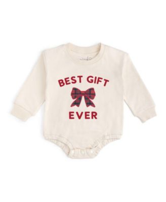 Baby Girls' Best Gift Ever Long-Sleeve Holiday Romper
