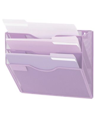 5 Pocket Wall File Organizer With Nametag Labels Hanging Storage Rack For Office Cubicle