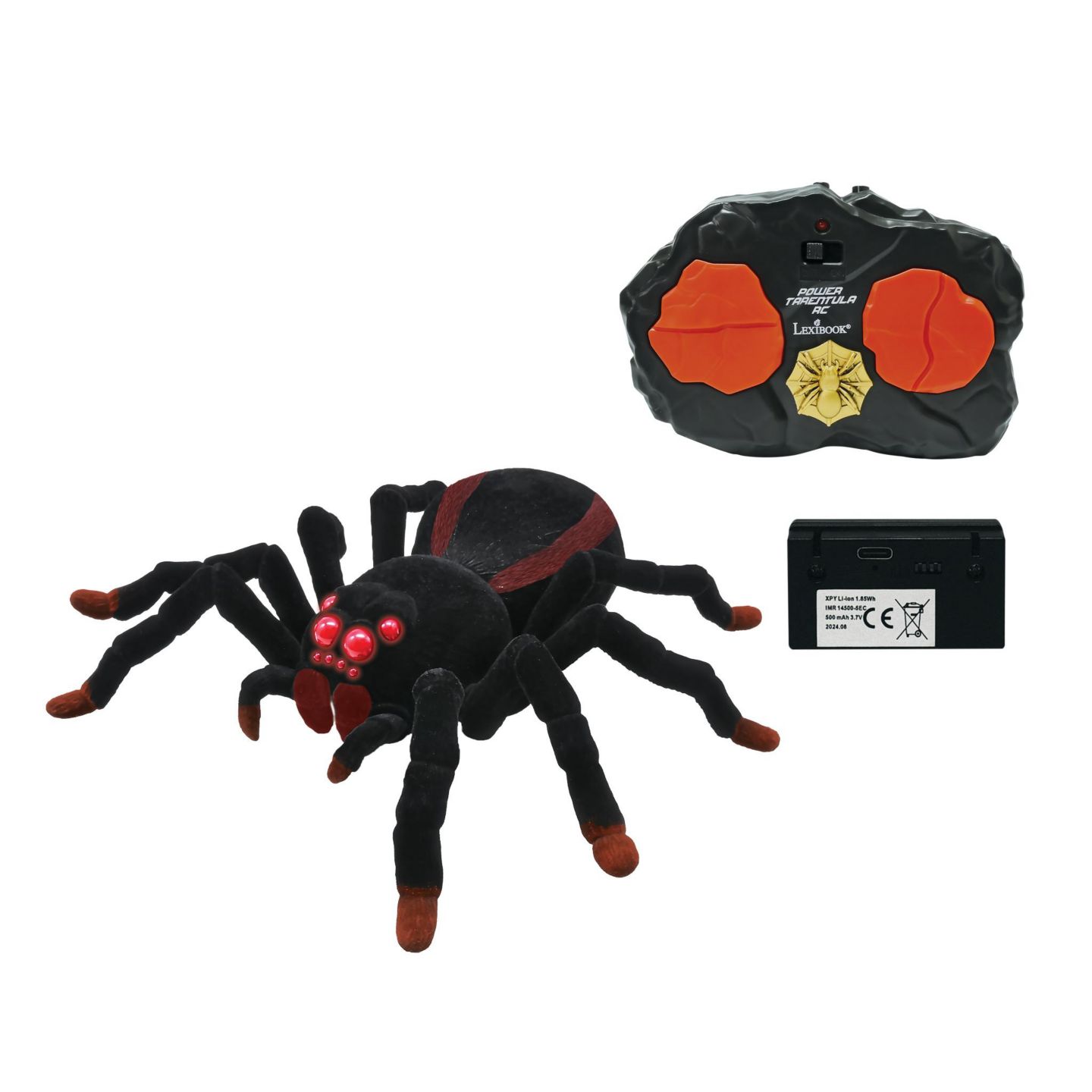Детская игрушка Lexibook Power Tarentula RC Realistic Remote-Controlled Tarantula with Light Effects, цвет: Чёрный — фото 1