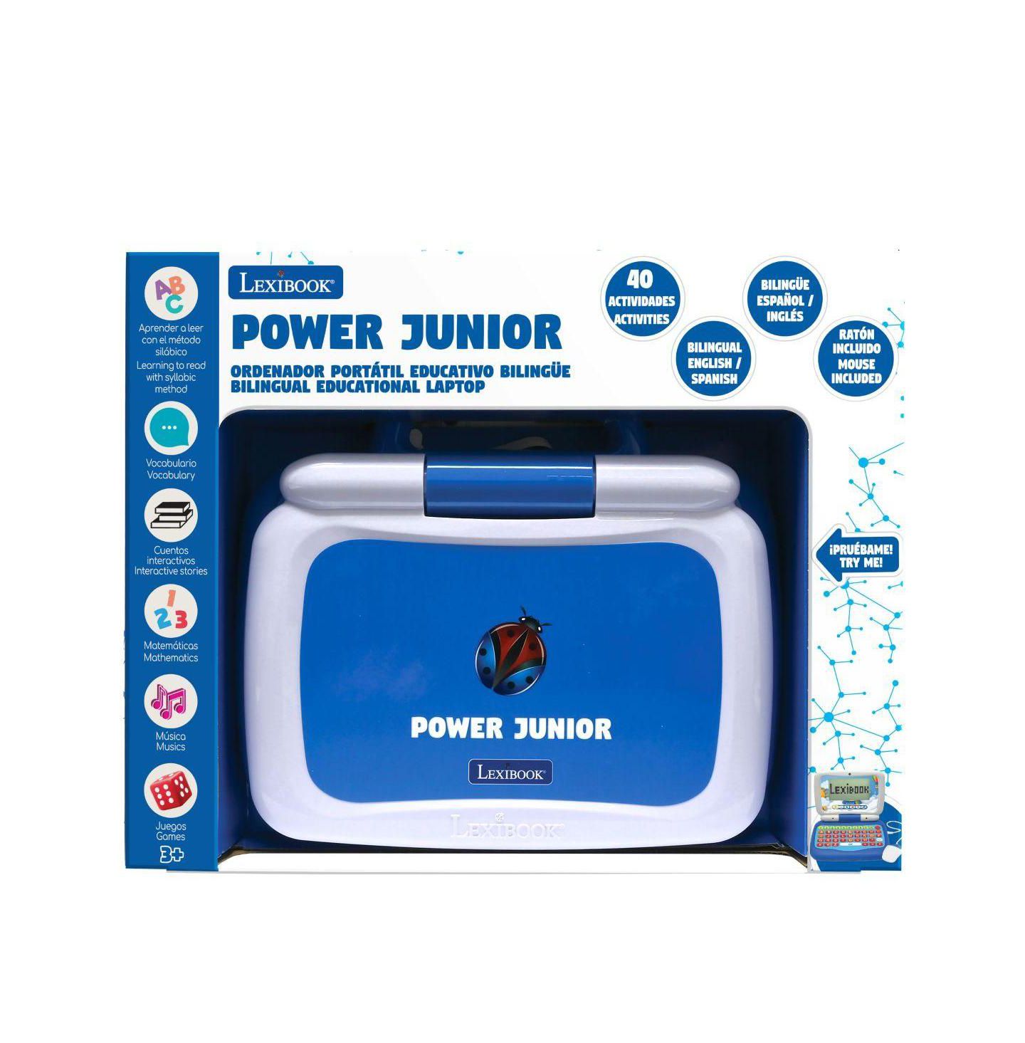 Детская игрушка Lexibook Power Junior Bilingual Educational Laptop with 40 Activities and Syllabic Reading Method, Ages 3+, цвет: Синий — фото 4