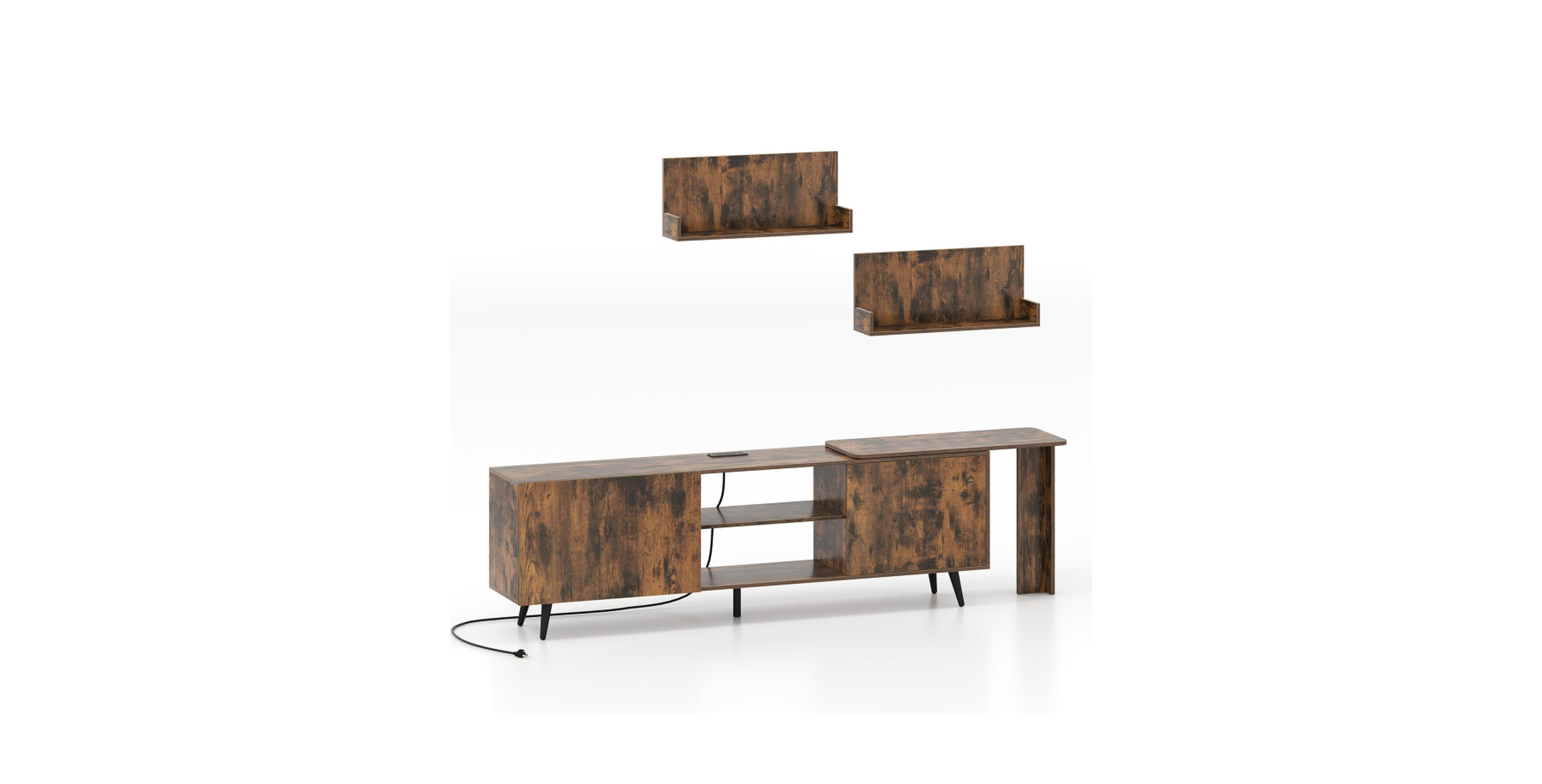 Gouun Tv Stand and Charging Station for TVs up to 85 Inches