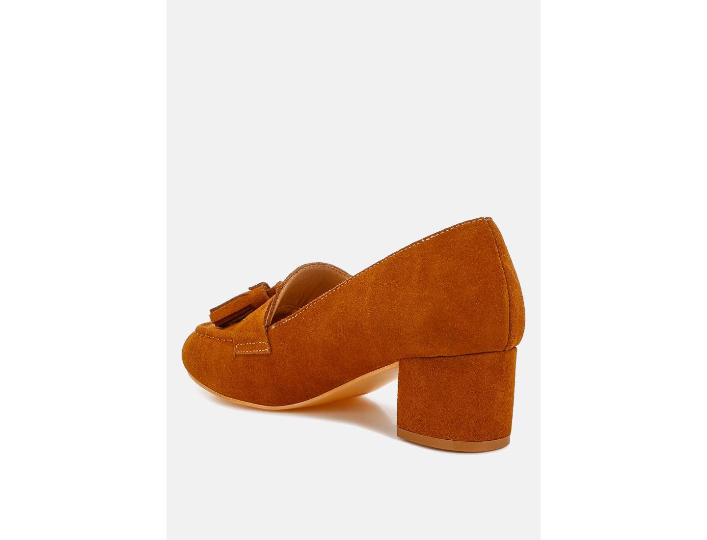 Женские туфли Rag & Co Aloha Tassels Detail Suede, цвет: Рыжевато-коричневый — фото 7