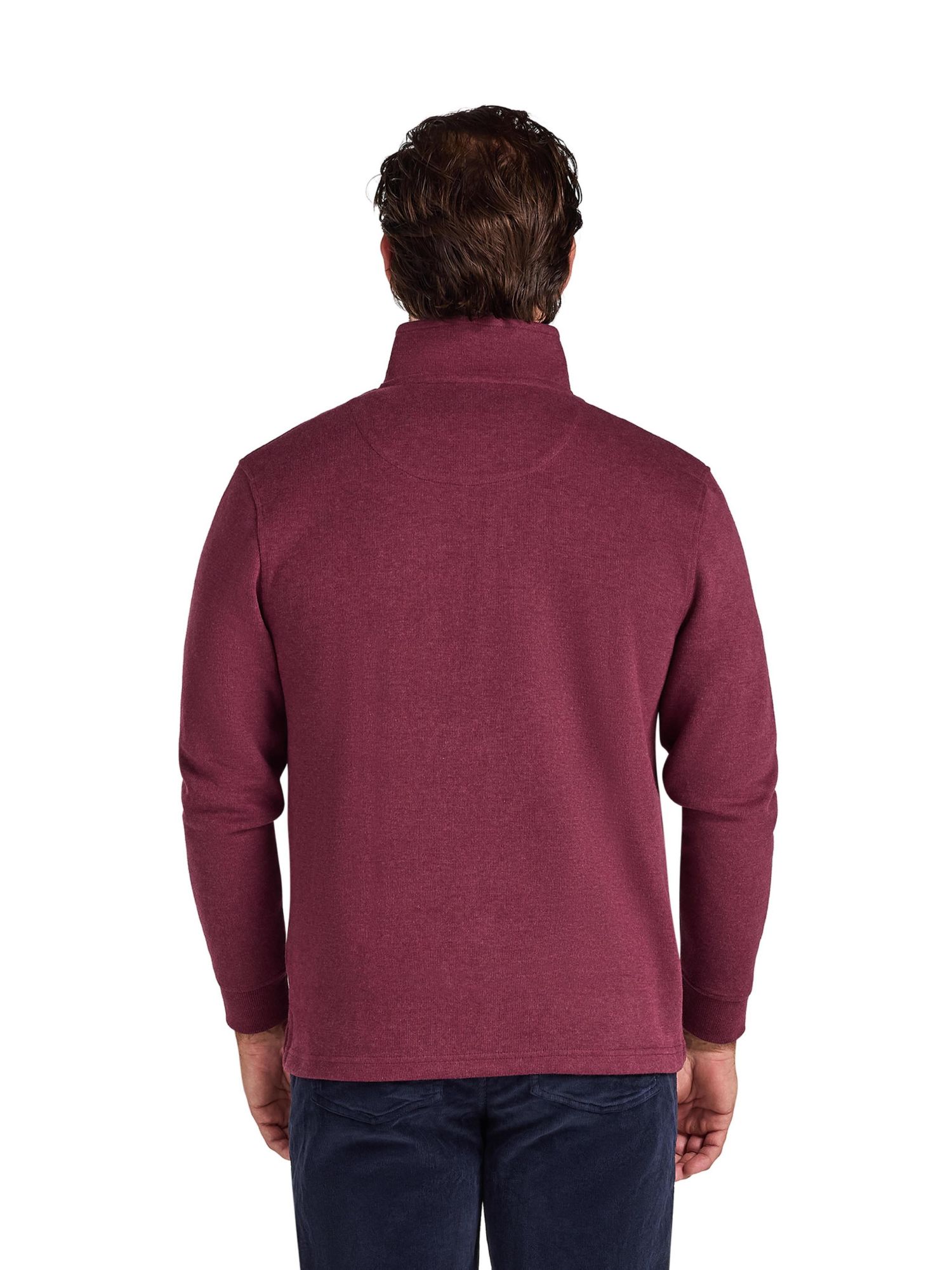 Men's Big & Tall French Rib Quarter Zip Classic-Fit Cotton-Blend Sweatshirt
