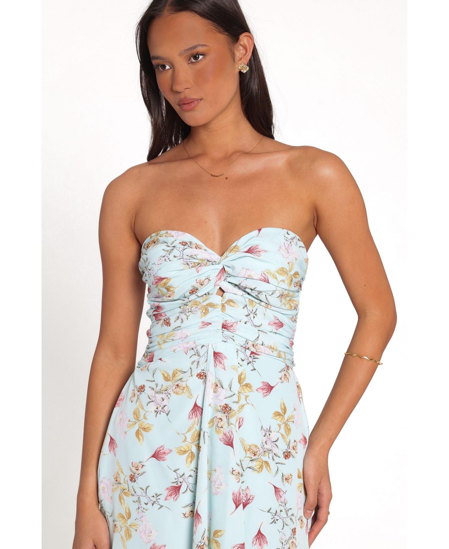 Women's Marta Strapless Floral A-Line Midi Dress