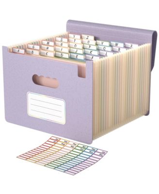 26 Pocket Accordion File Organizer A-Z Tabs Expanding Folders Home Office Organization