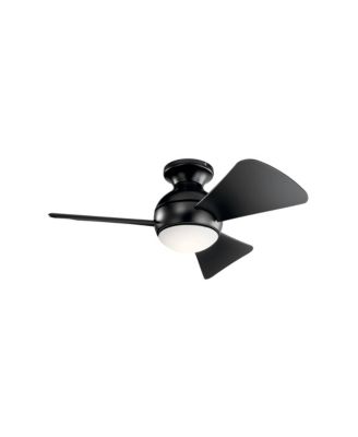 34" Kichler Sola Wet Rated LED Hugger Fan with Wall Control