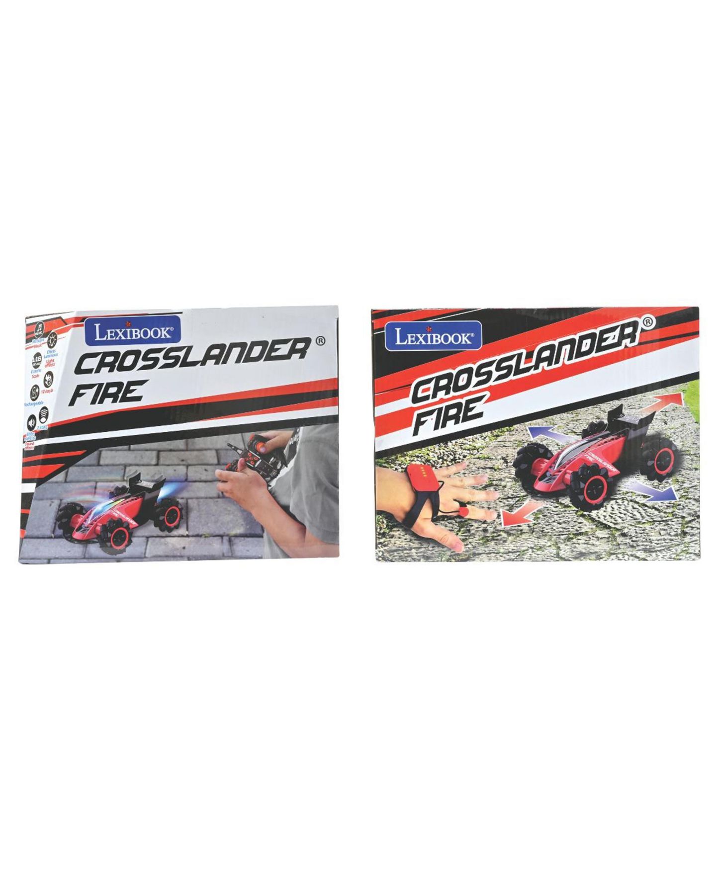 Детская игрушка Lexibook Crosslander Fire 4WD Gesture-Control Rechargeable Stunt Car, цвет: Красный — фото 6