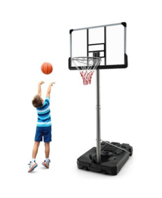 Basketball Hoop 5.4 to 6.6 ft Adjustable Poolside System with 44 x 28.5 in Shatterproof Backboard 18 in Rim and Fillable Base
