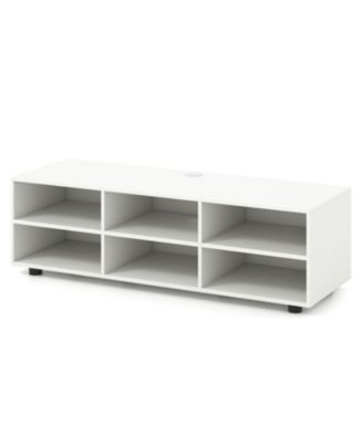 45-Inch TV Stand with Six Open Storage Compartments