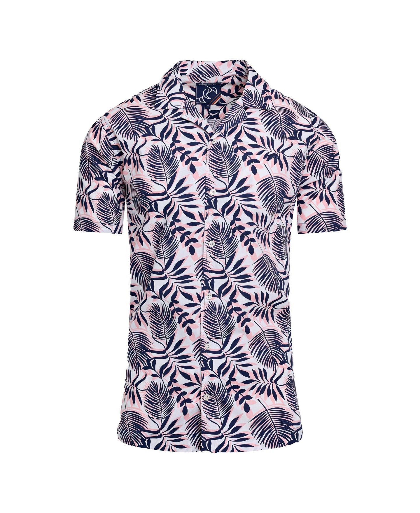 Мужская рубашка Raging Bull Large Fern Short-Sleeve Camp Classic-Fit, цвет: Тёмно-синий — фото 7