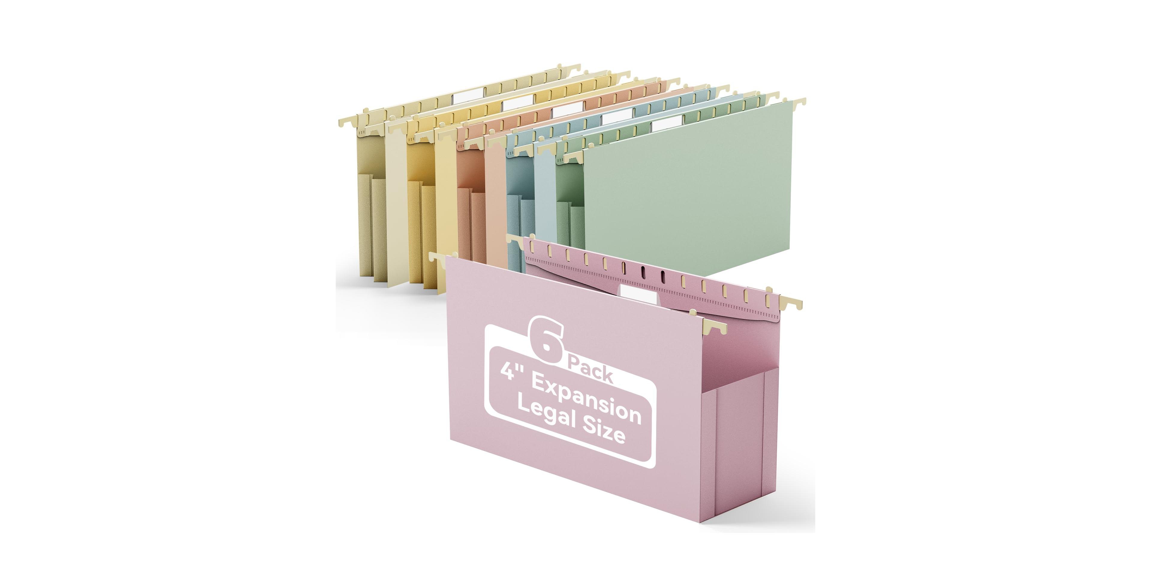 Plastic Hanging File Folders 6 Pack Extra Capacity Heavy Duty With Tabs Organizer For Office Home School
