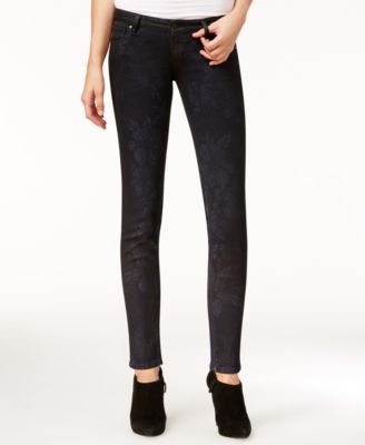 GUESS - Ultra-Low Cherry Blossom Wash Skinny Jeans