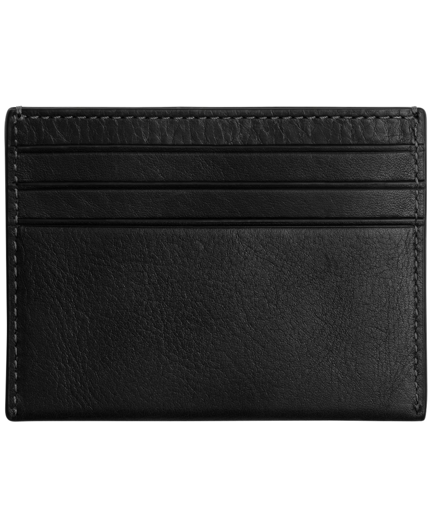 Мужской кошелёк COACH Two-Tone Leather Card Case, цвет: Чёрный — фото 2