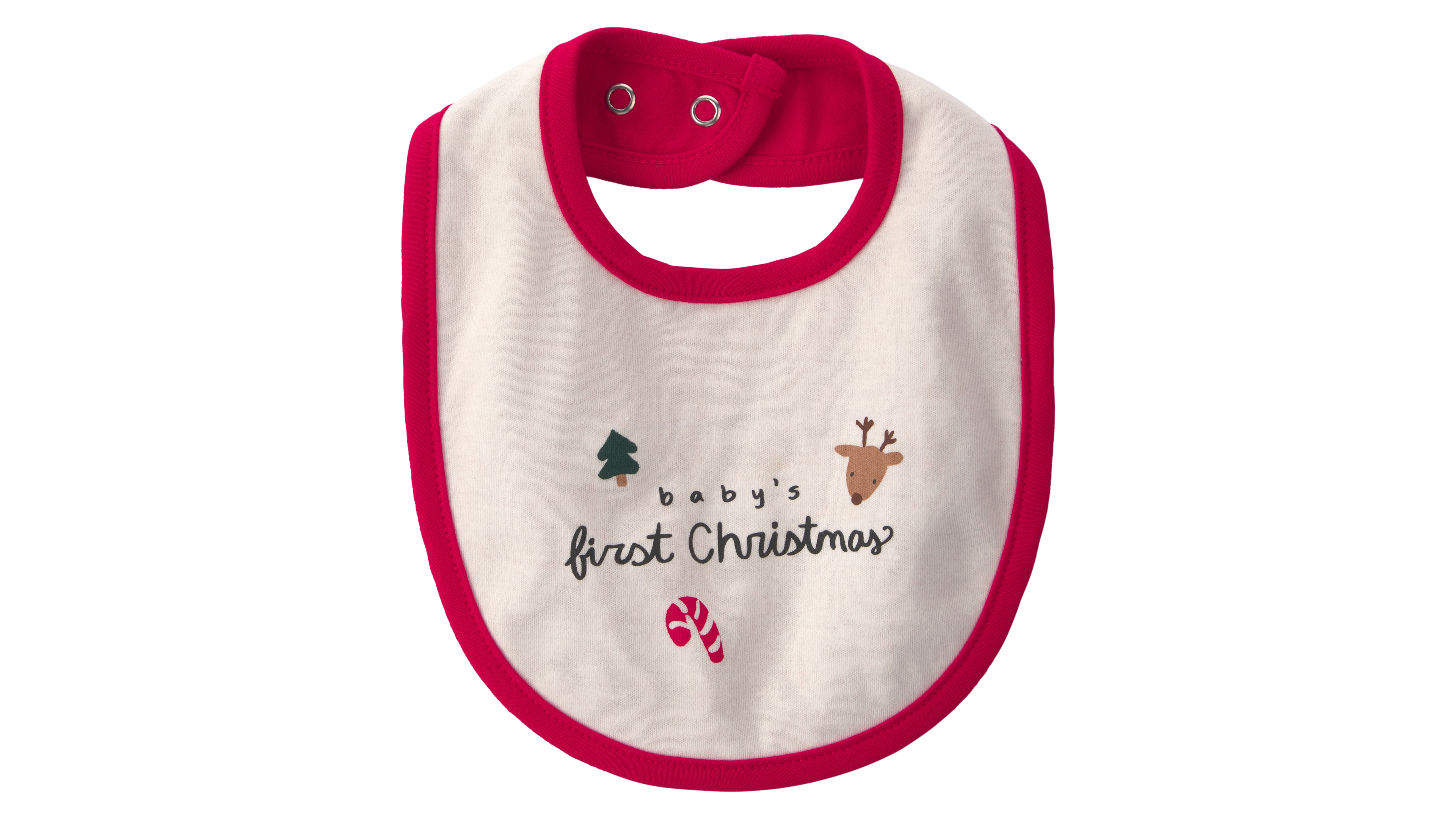 Carter's Baby Boys' or Baby Girls' First Christmas Interlock Cotton Bib