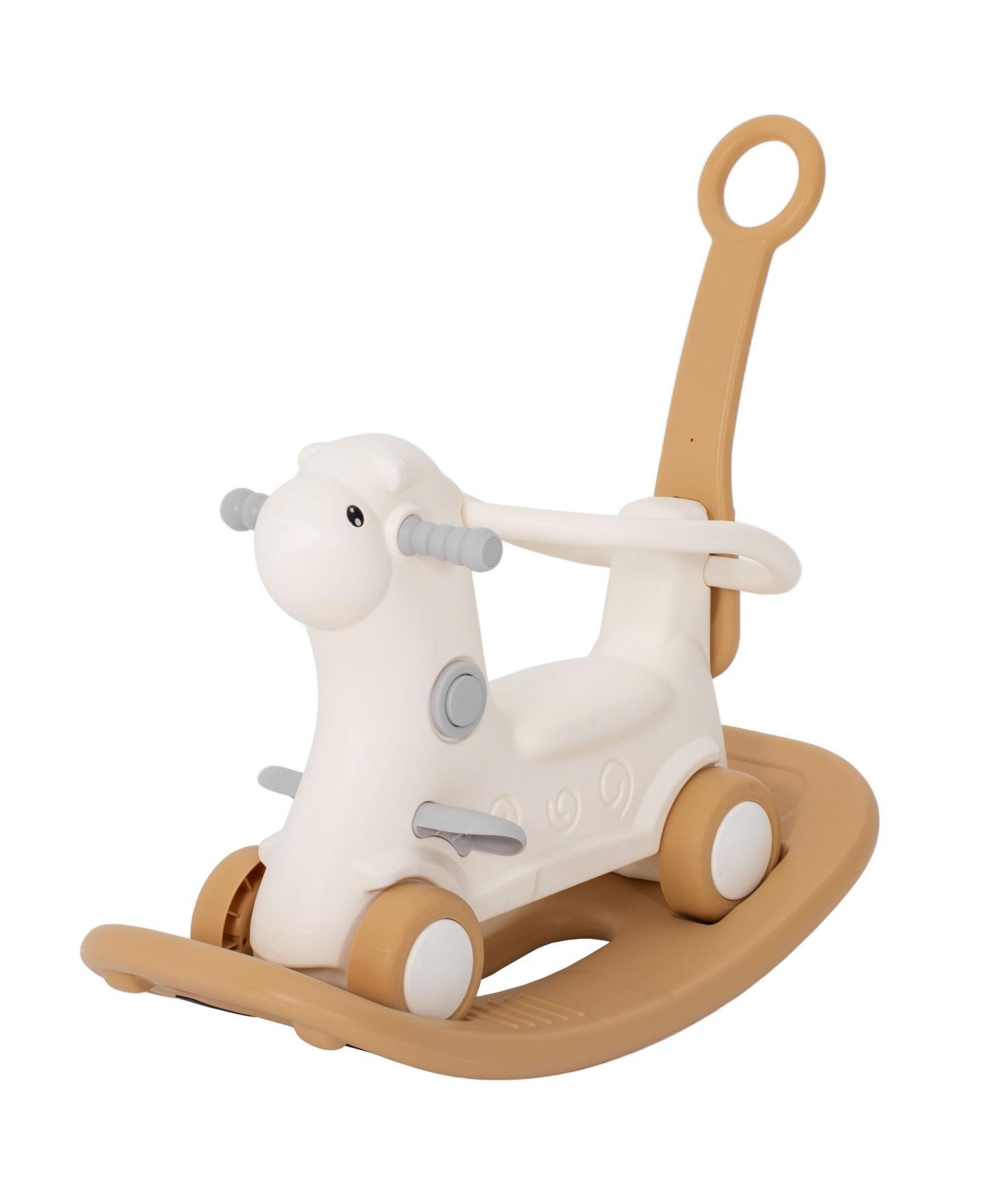 Детская игрушка Glintex 4-in-1 Rocking Horse with Detachable Balance Board and Push Handle, Ages 1-3, цвет: Коричневый — фото 11