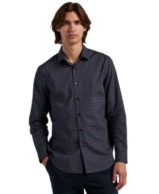 Men's Floral-Print Long-Sleeve Classic-Fit Shirt