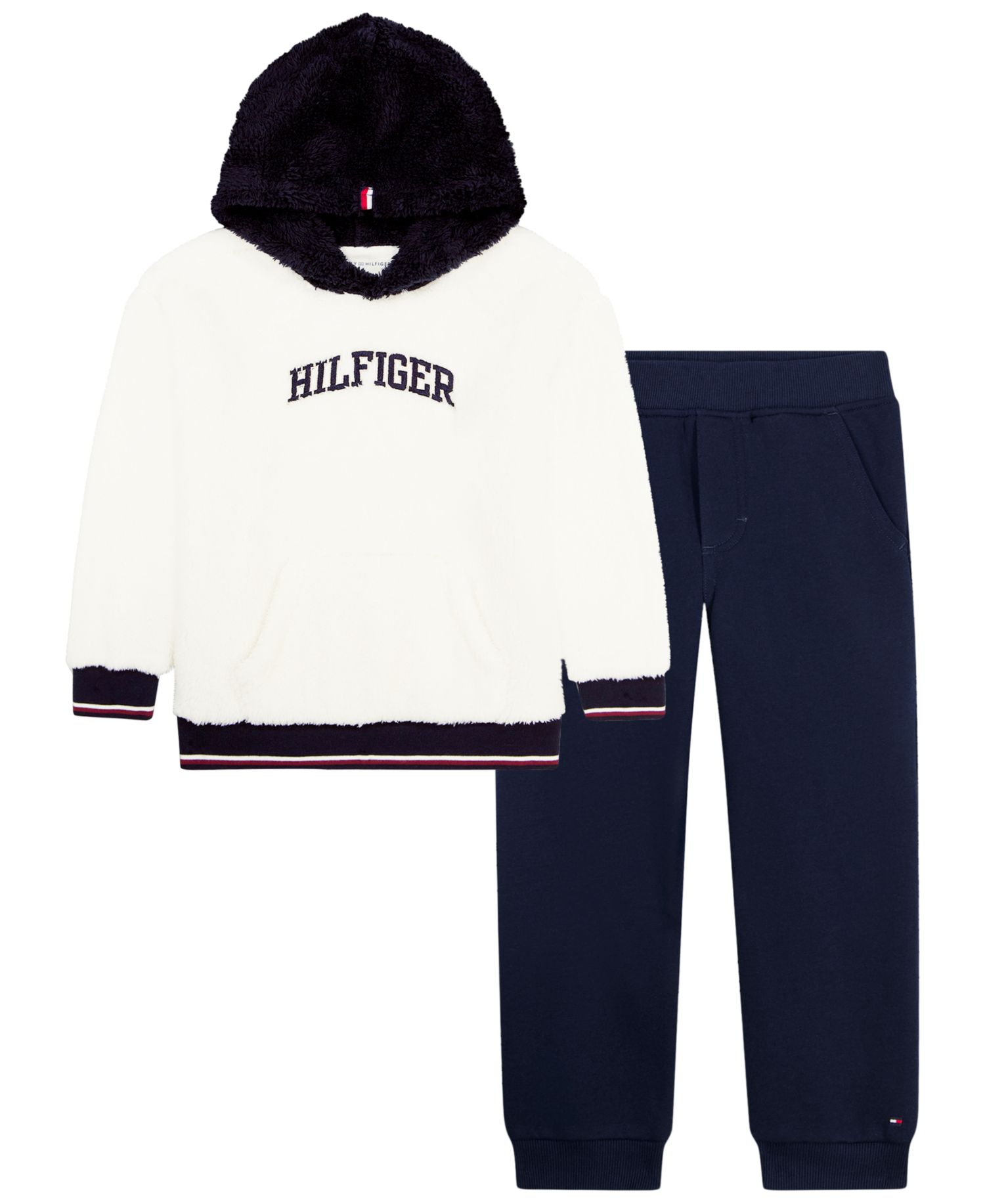 Baby Boys' Sherpa Hooded Hoodie and Jogger Pants, 2-Piece Set