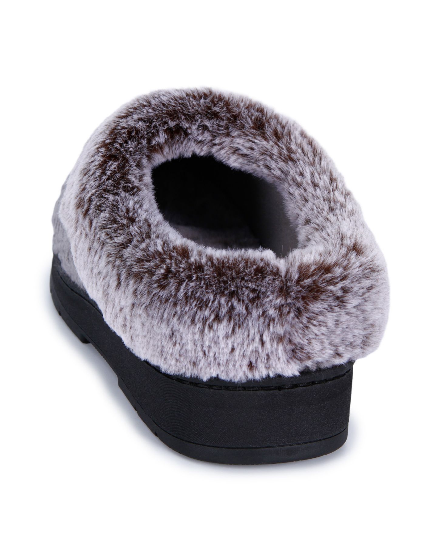 Женские сабо Isotoner Signature Cable-Knit Memory-Foam, цвет: Пепельный — фото 6