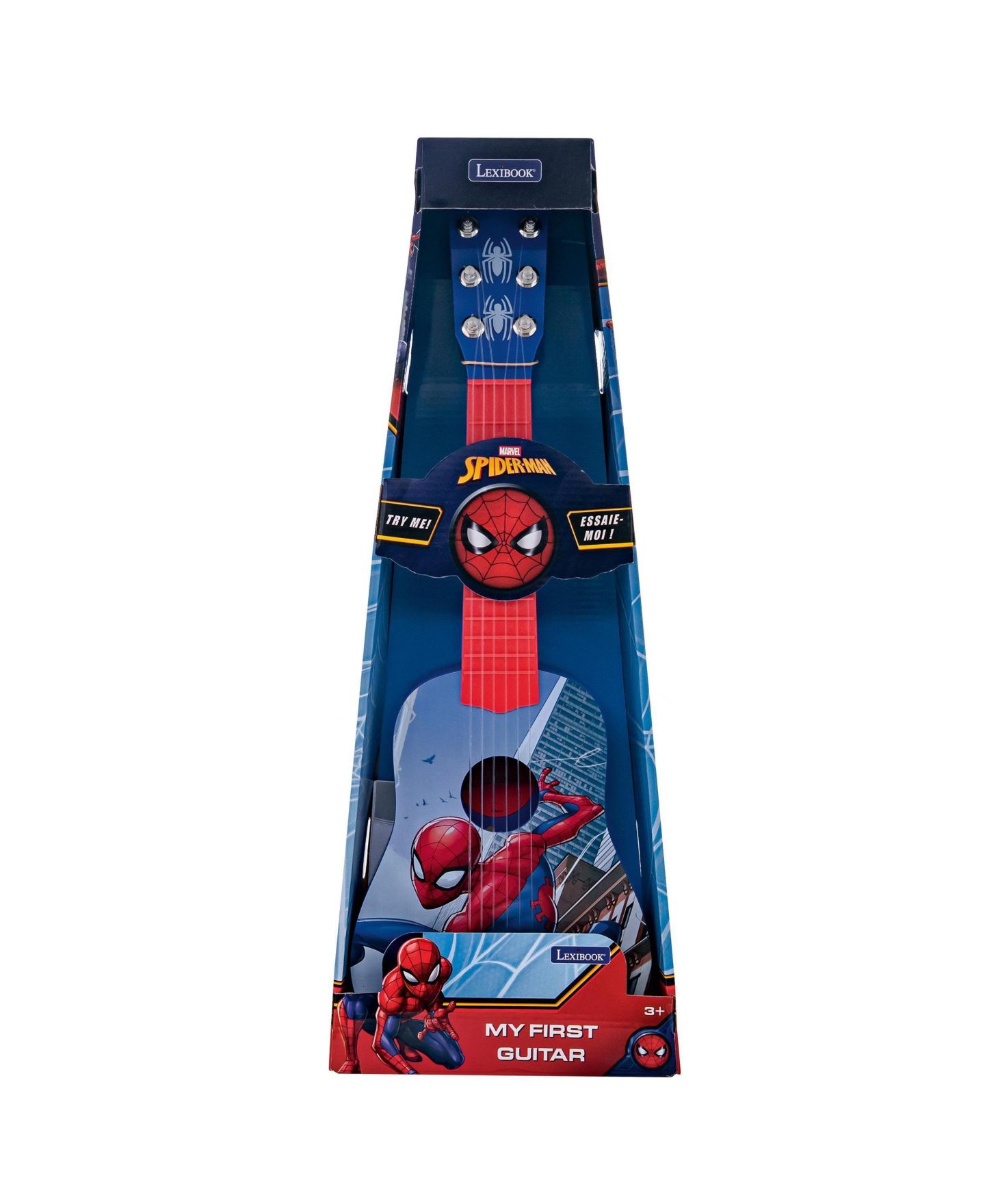 Детская игрушка Spiderman My First Wooden Guitar with 6 Nylon Strings and Learning Guide, от 3 лет — фото 5